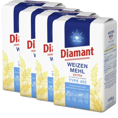 Diammant Weizenmehl Extra Type 405 1000 Gramm, 4 Er von Generisch