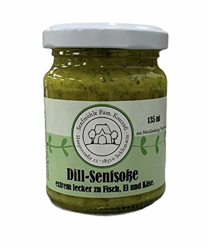 "Dill-Senfsauce" aus der Senfmühle Schlemmin, im Herzen Mecklenburg Vorpommerns, regional angebaut von Generisch