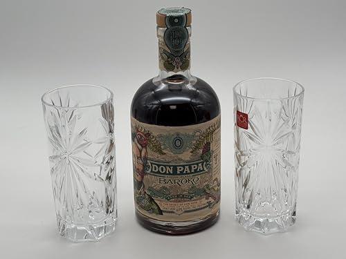 Don Papa Baroko Geschenkset mit 2 Longdrink Gläsern 40% | 700ml Don Papa Baroko Geschenkset mit 2 Longdrink Gläsern 40% | 700ml von Generisch