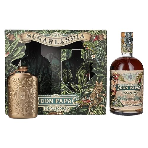 Don Papa Rum Baroko 40% Vol. 0,7 Liter incl Hip Flask by Schnapsbaron® von Generisch
