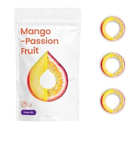 Duft-Pods Original für Air Up Flasche mit erfrischendem Mango Maracuja -Geschmack - 0 Zucker, 0 Kalorien nur natürliches Aroma - 3x Air Up Pods für 15L Wasser mit Geschmack durch Duft von Generisch