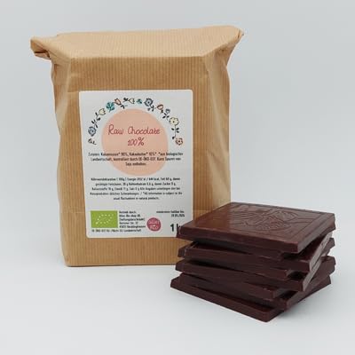 Dunkle Rohe Bioschokolade mit 100% Kakaoanteil aus Italien | Vegan, Bio, Glutenfrei & ungesüßt von Generisch