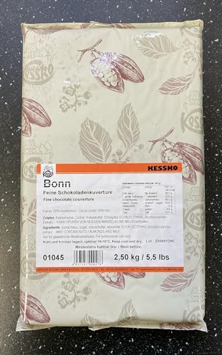 Dunkle Schokoladen-Kuvertüre 2,5 kg Bonn Block von Kessko von Generisch