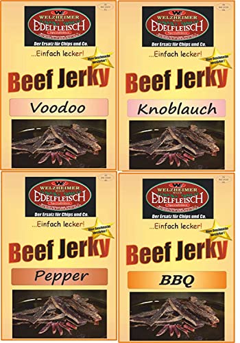 Edelfleisch 2 Kg Mega Biltong Beef Jerky Probierpaket 4 Sorten BBQ+Voodoo+Knoblauch+Pfeffer STIX Edelfleisch 2 Kg Mega Biltong Beef Jerky Probierpaket 4 Sorten BBQ+Voodoo+Knoblauch+Pfeffer STIX von Generisch