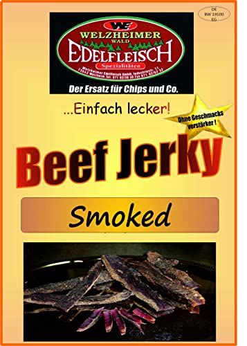 Edelfleisch 300 Gramm Biltong Beef Jerky Eigene Herstellung versch. Sorten am Stück/Stix… (Smoked) von Generisch