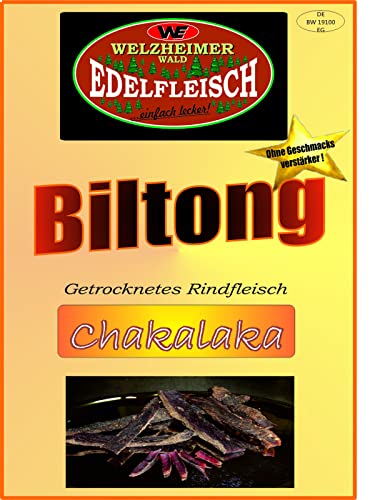 Edelfleisch 500 Gramm Biltong Beef Jerky Chakalaka Eigene Herstellung am Stück/Stix von Generisch