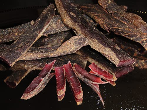 Edelfleisch 500 Gramm Biltong Beef Jerky Eigene Herstellung versch. Sorten am Stück/Stix… (Chakalaka) von Generisch