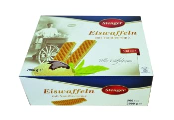 Eis Waffeln mit Vanillefüllung | Vanille Creme Waffeln 500 Stück von STENGER | Waffeln für Eisbecher & Desserts Großpackung für Gastronomie Eis Waffeln mit Vanillefüllung | Vanille Creme Waffeln 500 Stück von STENGER | Waffeln für Eisbecher & Desserts Großpackung für Gastronomie von Generisch
