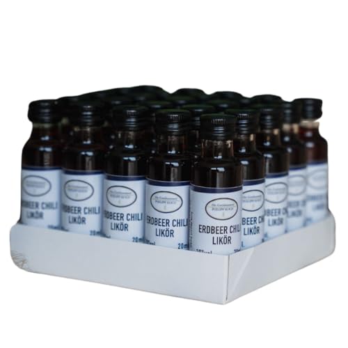 Erdbeer Chili LIkör klein 2 CL Shot | original Erdbeer-Likör mit Chili Alte Gutsbrennerei Philipp Koch | 25x 20 ML Partyshot Erdbeere Chili Likör | Schnaps Shot fruchtig & dezent scharf Erdbeer Chili LIkör klein 2 CL Shot | original Erdbeer-Likör mit Chili Alte Gutsbrennerei Philipp Koch | 25x 20 ML Partyshot Erdbeere Chili Likör | Schnaps Shot fruchtig & dezent scharf von Generisch