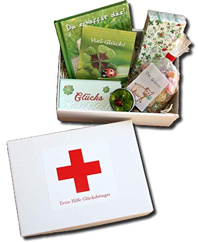 Erste Hilfe Glücksbringer - Geschenkbox Glück - Geschenke Glück - Glücksgeschenke - Mutmacher - Glückwunsch Geschenkidee - Glücksbox von generisch