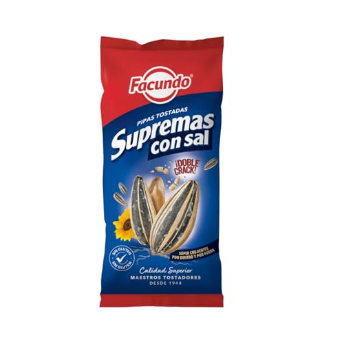 FACUNDO Supremas extra große und super knusprige Sonnenblumenkerne mit Salz 120 g 8er-Packung FACUNDO Supremas extra große und super knusprige Sonnenblumenkerne mit Salz 120 g 8er-Packung von Generisch
