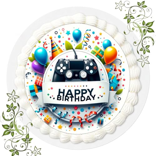 FONDANT Tortenbild, Zuckerbild mit Motiv, Essbares Foto für Torten, Tortenbild, Tortenaufleger Ø 20cm FONDANT Gamer Game Nr. 2 FONDANT Tortenbild, Zuckerbild mit Motiv, Essbares Foto für Torten, Tortenbild, Tortenaufleger Ø 20cm FONDANT Gamer Game Nr. 2 von Generisch
