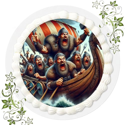 FONDANT Tortenbild, Zuckerbild mit Motiv, Essbares Foto für Torten, Tortenbild, Tortenaufleger Ø 20cm FONDANT Vikings Wikinger Nr. 1 FONDANT Tortenbild, Zuckerbild mit Motiv, Essbares Foto für Torten, Tortenbild, Tortenaufleger Ø 20cm FONDANT Vikings Wikinger Nr. 1 von Generisch