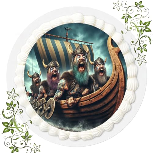 FONDANT Tortenbild, Zuckerbild mit Motiv, Essbares Foto für Torten, Tortenbild, Tortenaufleger Ø 20cm FONDANT Vikings Wikinger Nr. 5 FONDANT Tortenbild, Zuckerbild mit Motiv, Essbares Foto für Torten, Tortenbild, Tortenaufleger Ø 20cm FONDANT Vikings Wikinger Nr. 5 von Generisch