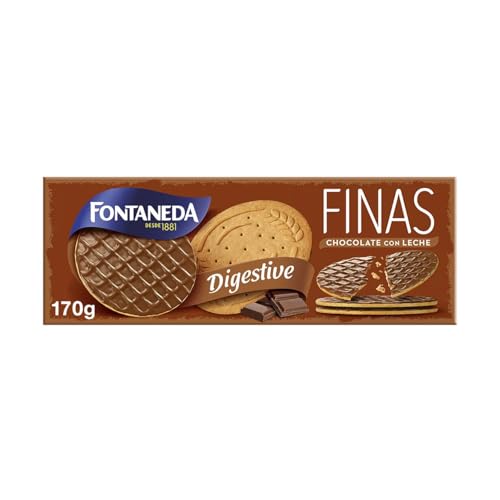 FONTANEDA Digestive Feine Milchschokoladenkekse 170 g 4er-Pack von Generisch
