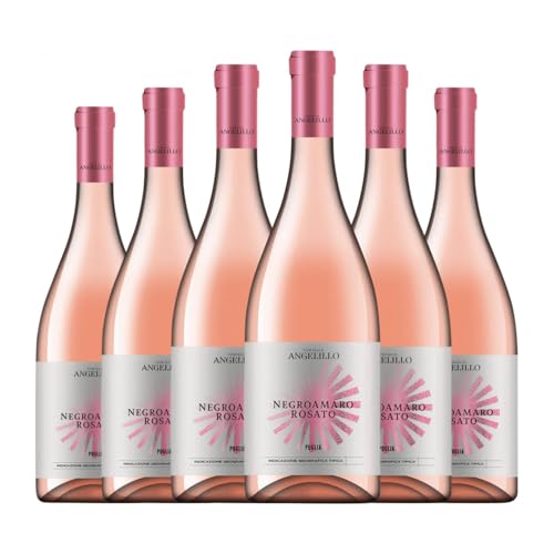 Famiglia Angelillo Rosato Negroamaro Puglia 75 cl Rosé-Wein (Karton mit 6 Flaschen von 75 cl) von Generisch