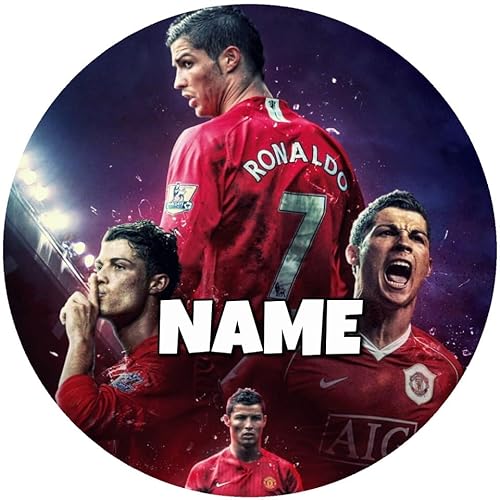 Fondant Tortenaufleger Tortenbild Geburtstag Fußball Star CR L1 Wunschtext Fondant Tortenaufleger Tortenbild Geburtstag Fußball Star CR L1 Wunschtext von Generisch