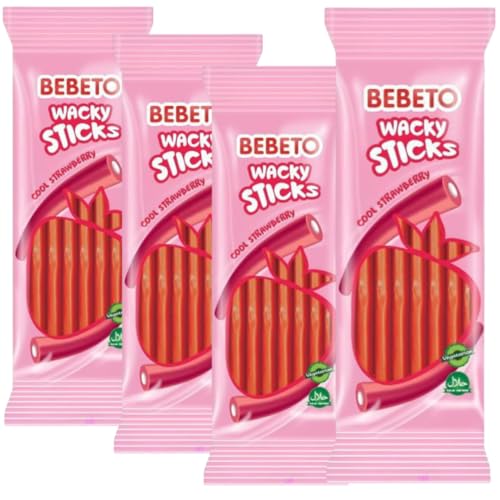 Fruchtgummi mit Erdbeergeschmack – Weich, Fruchtig, Kaubar | Herkunft Türkei | Perfekt für unterwegs oder zum Teilen – Nettogewicht 175 g, 4 Er von Generisch