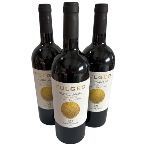 San Donaci, "Fulgeo" Negroamaro IGP 2020, Rotwein aus Italien, 750 ml., 3er-Set San Donaci, "Fulgeo" Negroamaro IGP 2020, Rotwein aus Italien, 750 ml., 3er-Set von Generisch