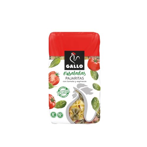 GALLO Farfalle-Nudeln mit Spinat und Tomate, GALLO, 450 g Packung, 2er-Pack von Generisch