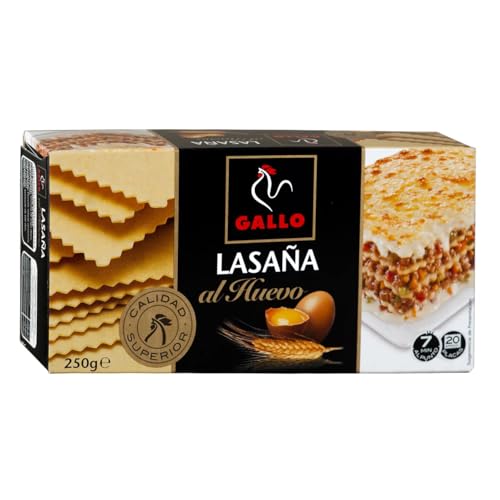 GALLO Lasagne-Platten, GALLO, 250 g Packung, 20 Stück, 4er-Pack GALLO Lasagne-Platten, GALLO, 250 g Packung, 20 Stück, 4er-Pack von Generisch