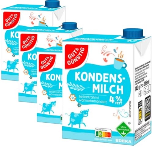 GGUT Kondensmilch Kaffeetraum 4% Fett im 340 Mililiter, 4 Er GGUT Kondensmilch Kaffeetraum 4% Fett im 340 Mililiter, 4 Er von Generisch