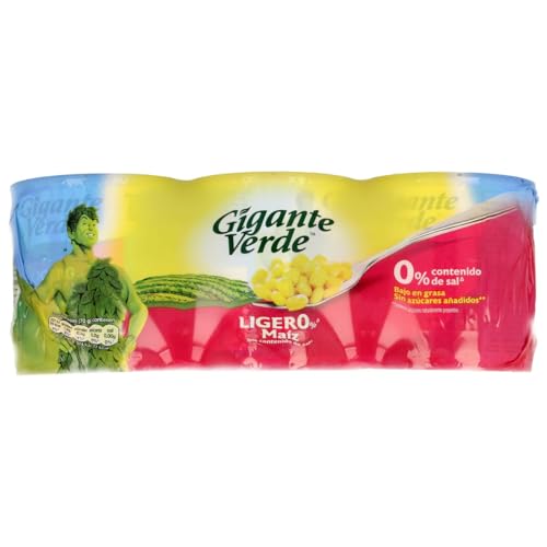 GIGANTE VERDE Fettarmer süßer Mais ohne Zuckerzusatz, 3er-Pack, je 140 g. 6er Pack GIGANTE VERDE Fettarmer süßer Mais ohne Zuckerzusatz, 3er-Pack, je 140 g. 6er Pack von Generisch