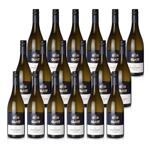 GLATT Chardonnay trocken 2021 | Qualitätswein vom Kaiserstuhl/Baden, Deutschland | Fruchtig-Pikant im Geschmack | Weißwein aus der Chardonnay-Traube (18x0,75l) von Generisch