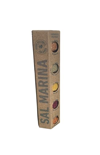 GLOSA MARINA - Sal Marina Gourmet Salze, Meersalz mit Gewürzen aus Mallorca das ideale Gewürze Geschenkset Salzset (5x50g) Edition Kraftpapier von Generisch