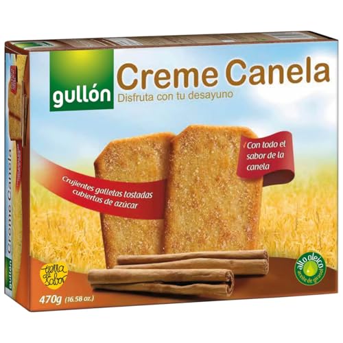 GULLÓN Creme Canela Zwiebackkekse mit Zimt 470 g Packung mit 3 von Generisch