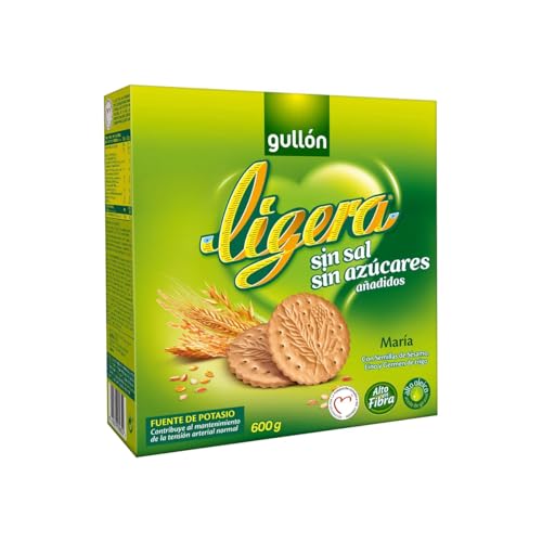 GULLÓN Ligera Kekse ohne Zuckerzusatz und ohne Salz 600 g 2er-Pack von Generisch