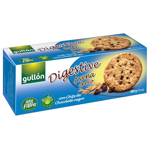 GULLÓN Vollkornkeks mit Hafer, Weizen und Zartbitterschokoladenstückchen 425 g 3er-Pack von Generisch
