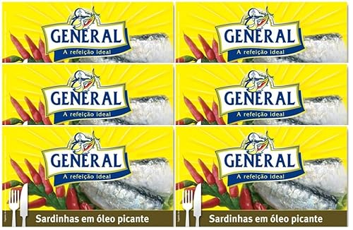 General Sardinen in würzigem Öl 6 x 125g | Reich an Omega 3 | Portugal von Generisch