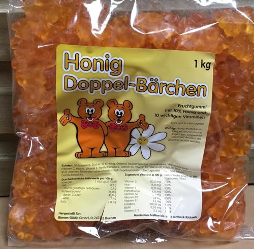 Generisch 1Kg Honig-Gummibärchen Doppelbärchen 10% Honig Gummidoppelbärchen Imker Imkerei Silkes Imkereibedarf Doppel-Bärchen Generisch 1Kg Honig-Gummibärchen Doppelbärchen 10% Honig Gummidoppelbärchen Imker Imkerei Silkes Imkereibedarf Doppel-Bärchen von Generisch