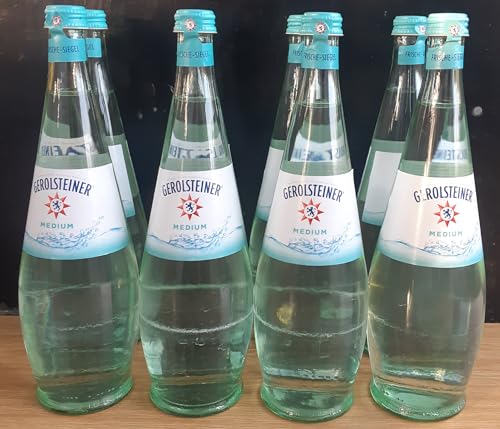 Gerolsteiner Gourmet Medium Mineralwasser, 8 x 0,75 l Glasflaschen, inkl. Mehrweg Pfand von Generisch