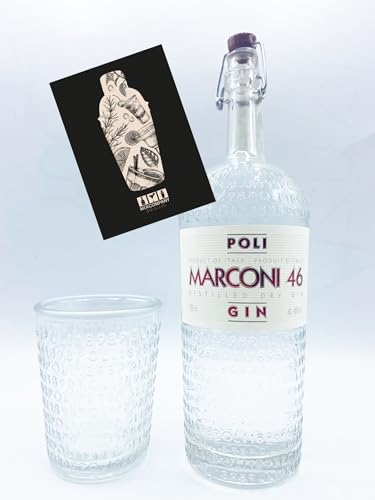 Gin Poli Marconi 46% vol. 0,7L inkl. Tumbler Glas - [Enthält Sulfite] von Generisch
