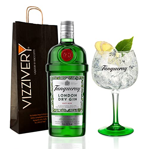 Gin Tanqueray London Dry Gin mit Glas Original Tanqueray Gin Cup - 43,1% Vol. 700 ml von Generisch