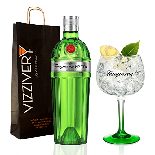 Gin Tanqueray Nr. 10 mit Gratis Original Tanqueray Gin Cup - 47,3% Vol. 1000 ml von Generisch