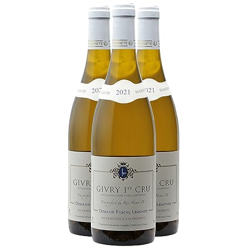 Givry 1er Cru Weißwein 2021 - Domaine Pascal Lemonde - g.U. - Burgund Frankreich - Rebsorte Chardonnay - 3x75cl von Generisch