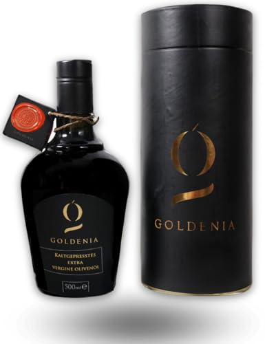 Goldenia Olivenöl Kaltgepresst 500 ml extra vergine Qualität türkischen West Ägäis aus Familienbetrieb, Natur Oliven Öl, Geschenk Ideen von Generisch