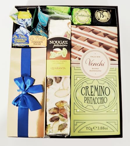 Goufrais Geschenkpackung bestehend aus Goufrais Geschenkpäckchen 150 g, Venchi Schokolade Cremino Pistazie, Tartufo von La perla di Torino, Venchi Pralinen und Softnougat Goufrais Geschenkpackung bestehend aus Goufrais Geschenkpäckchen 150 g, Venchi Schokolade Cremino Pistazie, Tartufo von La perla di Torino, Venchi Pralinen und Softnougat von Generisch