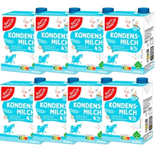 Gut&Günst Kondensmilch Kaffeetraum 4% Fett im 340 Mililiter, 8 Er Gut&Günst Kondensmilch Kaffeetraum 4% Fett im 340 Mililiter, 8 Er von Generisch