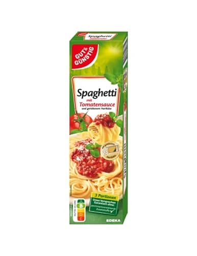 Gut & Günstig Spaghetti Fertiggericht mit Tomatensauce und Hartkäse 397g | EDEKA von Generisch