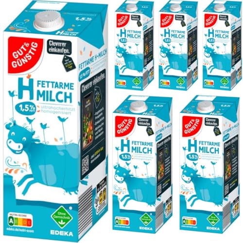 Gut & Gunstig fettarme H-Milch Unsere Haltbare Milch 1,5% Fett haltbare Milch 1000 Mililiter x 6 Stück Gut & Gunstig fettarme H-Milch Unsere Haltbare Milch 1,5% Fett haltbare Milch 1000 Mililiter x 6 Stück von Generisch