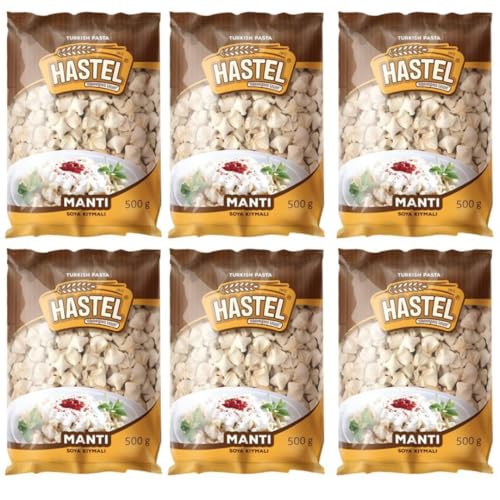 HASSTELL Ravioli nach türkischer Türkische Pasta Tortellini/Manti Teigstücke 500 g x 6 Packungen von Generisch