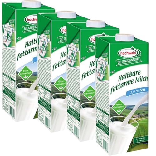 HOHC Haltbare Milch 1,5% Fett Milch Teilentrahmte Milch fettarme Haltbare Milch, je 1 Liter, 4 Stück HOHC Haltbare Milch 1,5% Fett Milch Teilentrahmte Milch fettarme Haltbare Milch, je 1 Liter, 4 Stück von Generisch