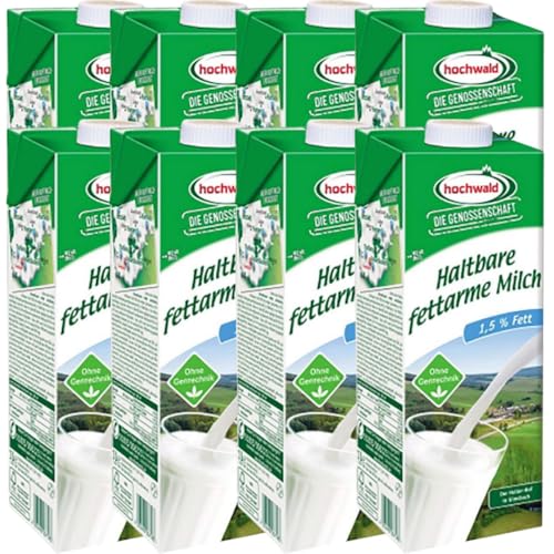 HOHC Haltbare Milch 1,5% Fett Milch Teilentrahmte Milch fettarme Haltbare Milch, je 1 Liter, 8 Stück HOHC Haltbare Milch 1,5% Fett Milch Teilentrahmte Milch fettarme Haltbare Milch, je 1 Liter, 8 Stück von Generisch