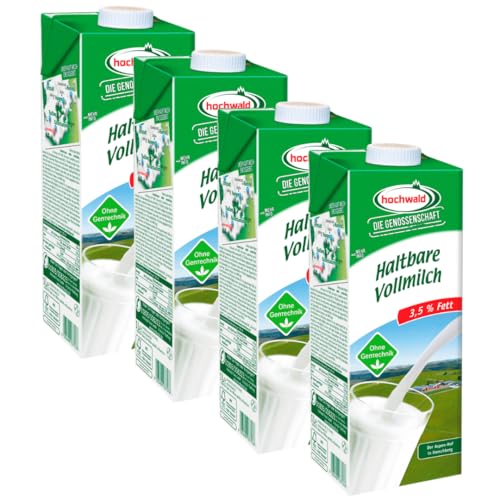 HOHC Haltbare Milch 3,5% Fett Milch Vollfett Milch fettarme Haltbare Milch Vollfett, je 1 Liter, 4 Stück HOHC Haltbare Milch 3,5% Fett Milch Vollfett Milch fettarme Haltbare Milch Vollfett, je 1 Liter, 4 Stück von Generisch