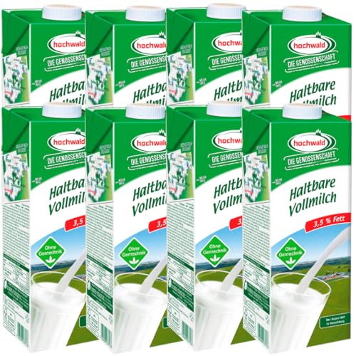 HOHC Haltbare Milch 3,5% Fett Milch Vollfett Milch fettarme Haltbare Milch Vollfett, je 1 Liter,8 Stück HOHC Haltbare Milch 3,5% Fett Milch Vollfett Milch fettarme Haltbare Milch Vollfett, je 1 Liter,8 Stück von Generisch