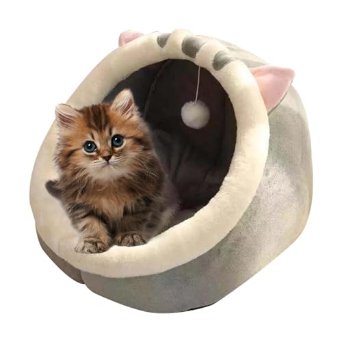 Halbgeschlossenes Welpenbett | 31 X 30 X 28 Cm Cartoon-Hundebetten Für Kleine Hunde – Große Kätzchenhöhle Mit Hängespielzeug, Bequeme Kleine Haustierhöhle, Dekoratives Haustier-Plüschzelthaus Mit Häng Halbgeschlossenes Welpenbett | 31 X 30 X 28 Cm Cartoon-Hundebetten Für Kleine Hunde – Große Kätzchenhöhle Mit Hängespielzeug, Bequeme Kleine Haustierhöhle, Dekoratives Haustier-Plüschzelthaus Mit Häng von Generisch